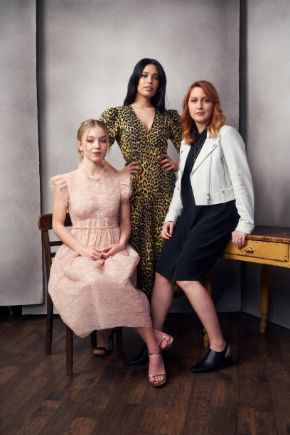Sydney Sweeney, Otmara Marrero and Lara Jean Gallagher of film 'Clementine' poses for a portrait during the 2019 Tribeca Film Festival at Spring Studio on April 28, 2019 in New York City (408×612)
