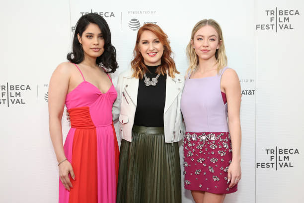 Otmara Marrero, Lara Jean Gallagher and Sydney Sweeney attend the "Clementine" screening during the 2019 Tribeca Film Festival at Village East Cinema on April 27, 2019 in New York City (612×408)