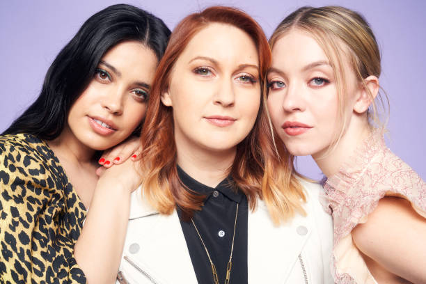 Otmara Marrero, Lara Jean Gallagher and Sydney Sweeney of the film 'Clementine' pose for a portrait during the 2019 Tribeca Film Festival at Spring Studio on April 28, 2019 in New York City (612×408)