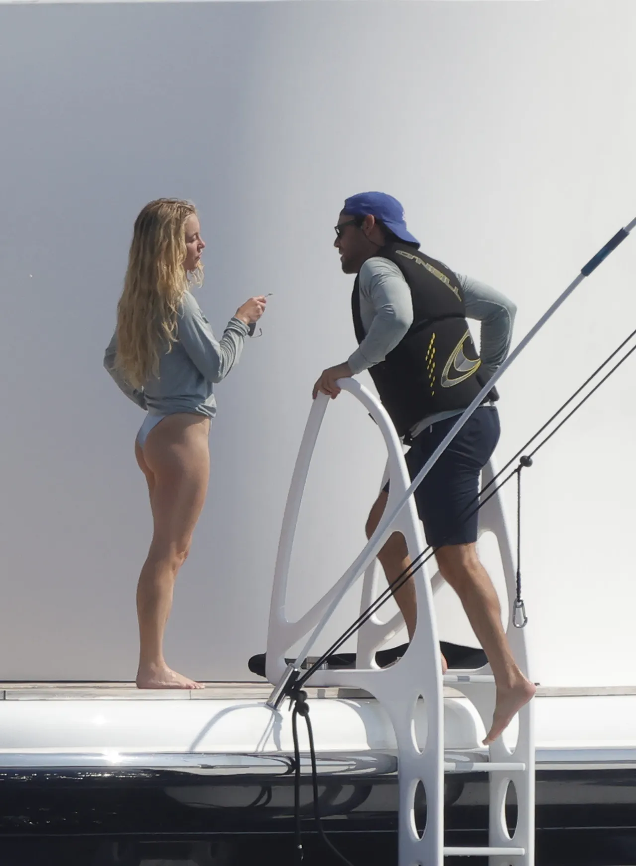Sydney Sweeney Sage Rash Guard in Mallorca August