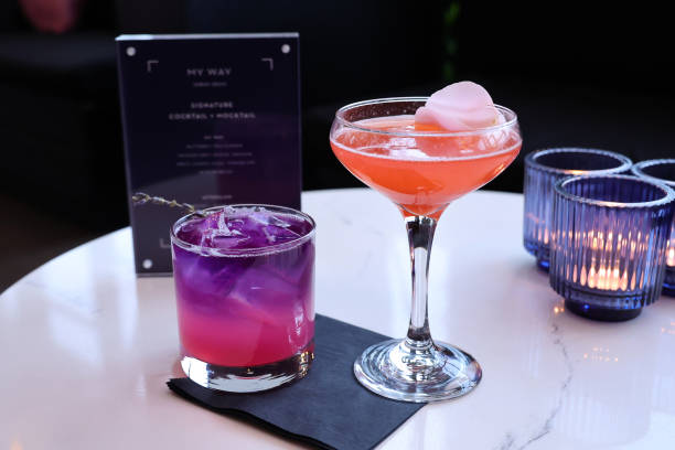 View of custom cocktails during as Armani Beauty celebrates the launch of the My Way Refillable Parfum with Sydney Sweeney on April 28, 2023 in New York City — frame 51/54 (612×408)