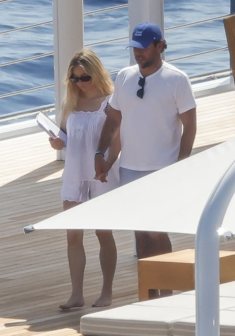 Sydney Sweeney Wears White Ruffle Set on a Mallorc