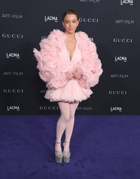 Sydney Sweeneyarrives at the 11th Annual LACMA Art + Film Gala at Los Angeles County Museum of Art on November 05, 2022 in Los Angeles, California.