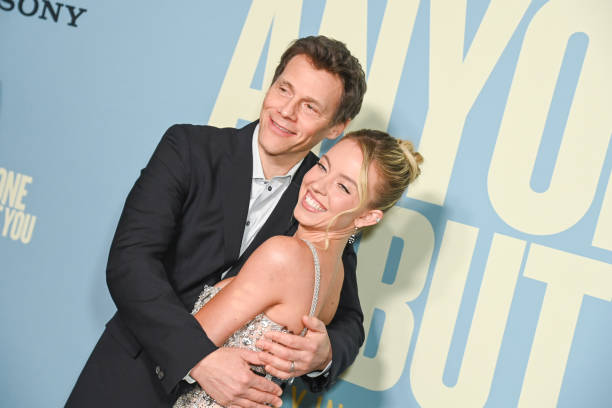 Will Gluck and Sydney Sweeney at the "Anyone But You" premiere held at AMC Lincoln Square on December 11, 2023 in New York, New York.